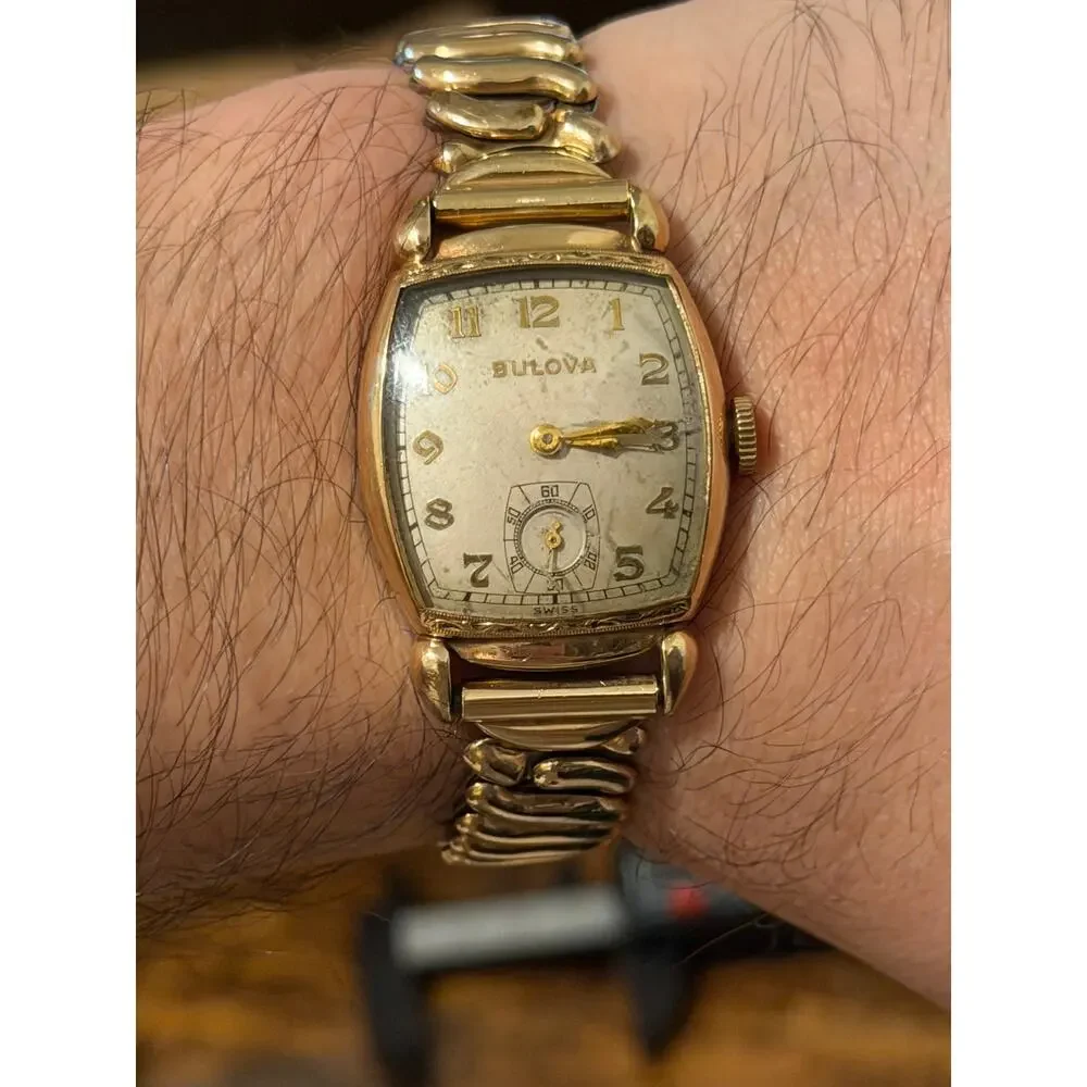 Bulova 1958 Cal 10BP 23 Jewel Manual Wind 10K RGP Tonneau Men’s Watch
